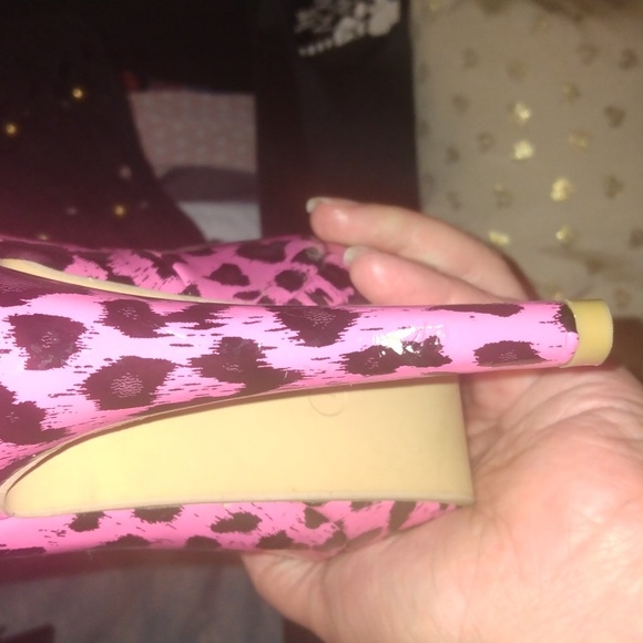 Ami clubwear pink leopard pattern heels sz 7 - Picture 14 of 17